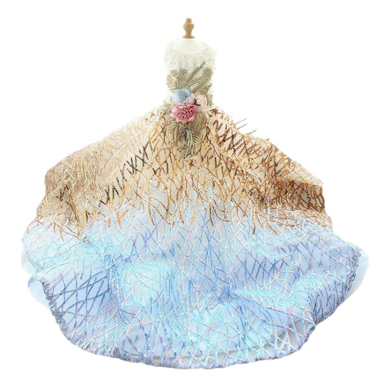 Exquisite Gold Silver Sequin Pet Gown Luxurious Dog Princess Dress