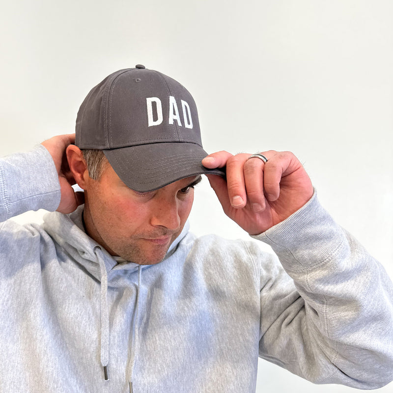 DAD - Classic - Gray w/ White Thread - Comfy Fit -  Baseball Cap
