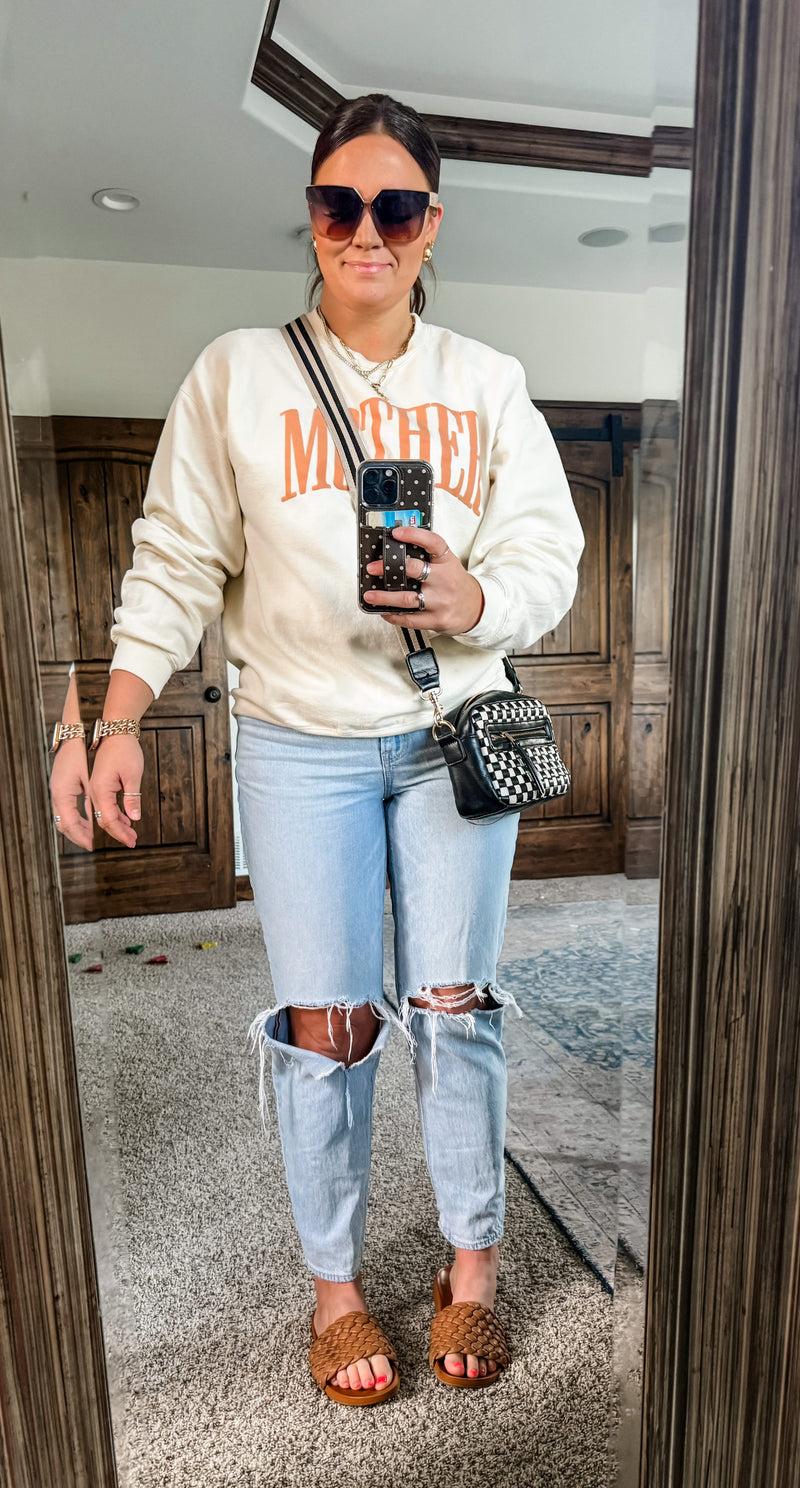 MOTHER - Coral Puff Print - Basic Fleece