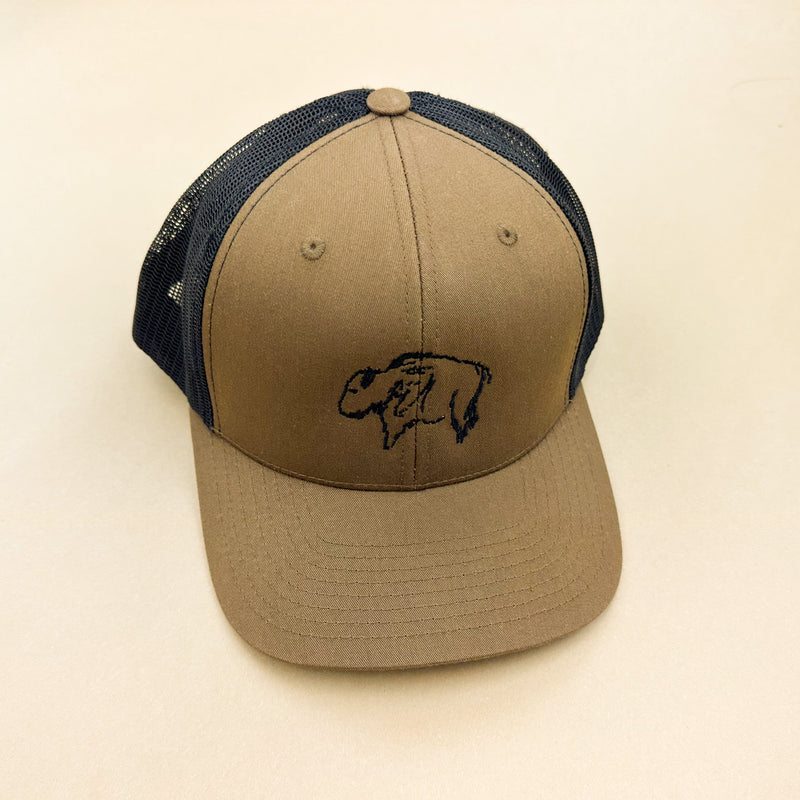 Buffalo - Brown/Black Hat w/ Black Thread - Snapback