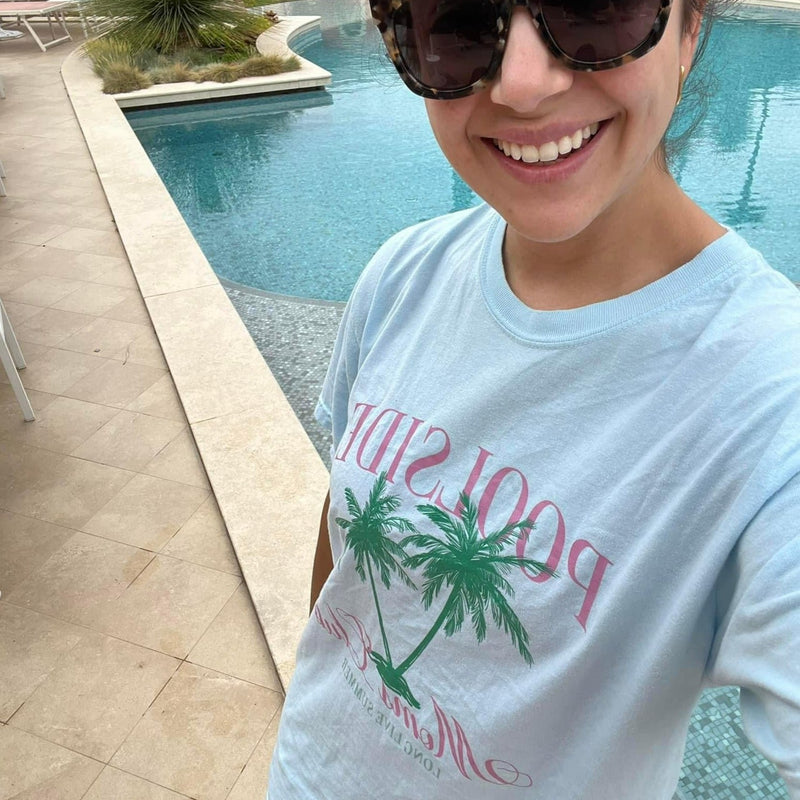 Poolside Moms Club (Girl's Girl Version) - Comfort Colors Tee