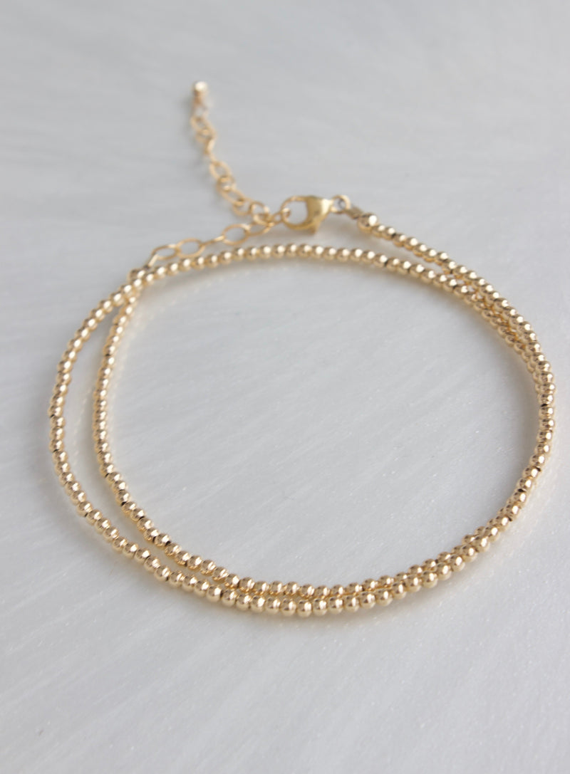 GOLD FILLED DOUBLE WRAP BRACELET