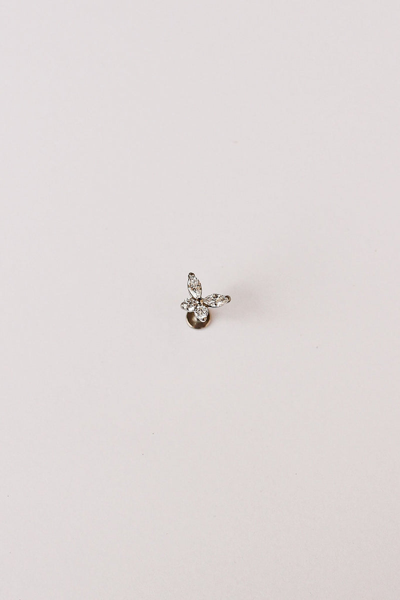 Crystal Butterfly Flat Back Stud