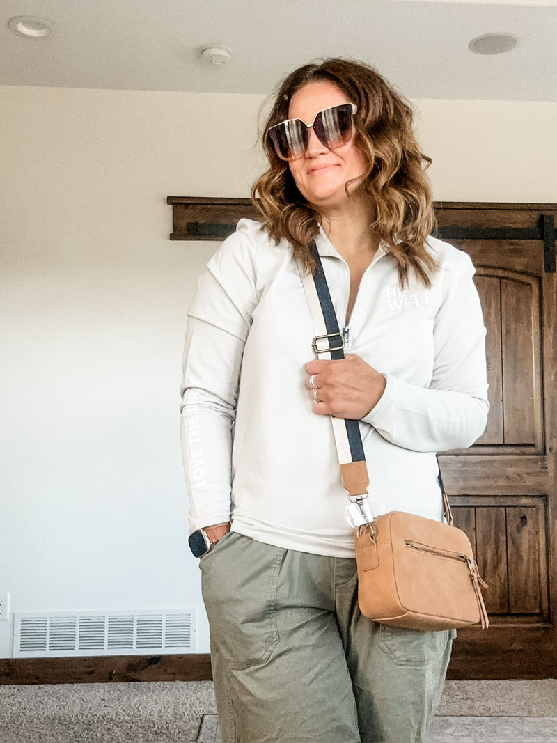 BE WELL. / LOVE THE JOURNEY - Embroidered/Printed Performance Quarter Zip