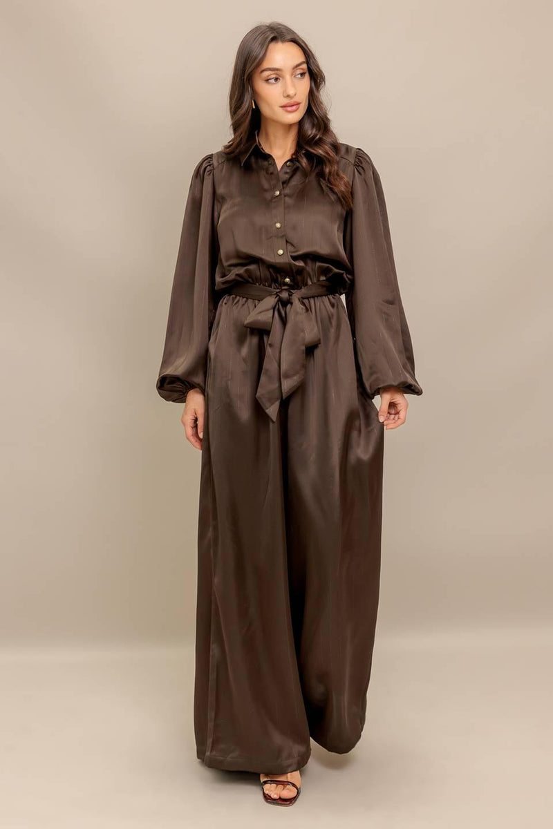 SUGAR BROWNIE WOVEN JUMPSUIT