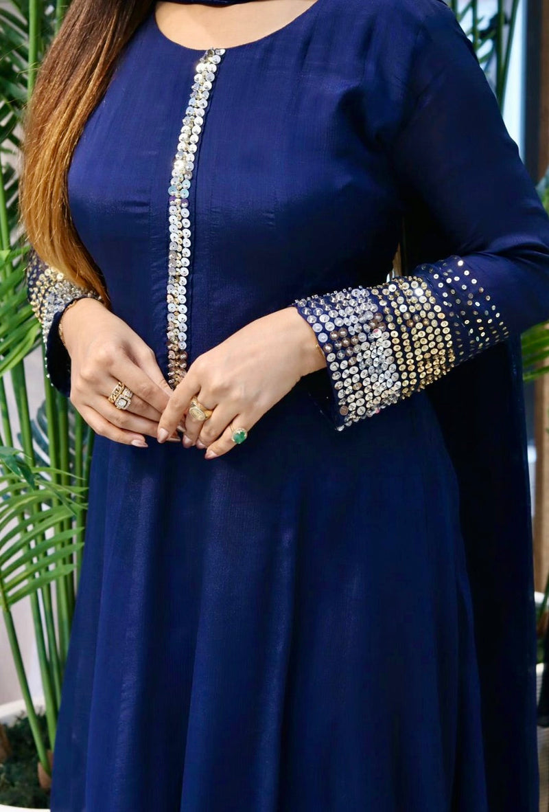 Royal Blue Georgette Anarkali