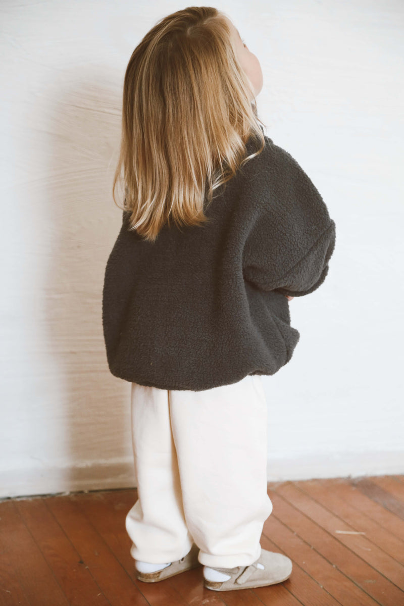 Oversize Fleece Blue Jacket