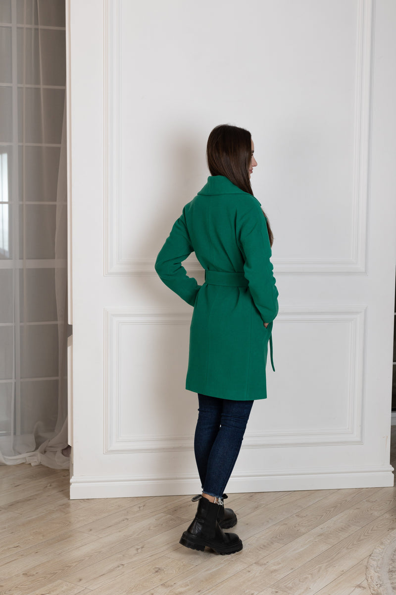 Amber Wool Cashmere Tailored Coat