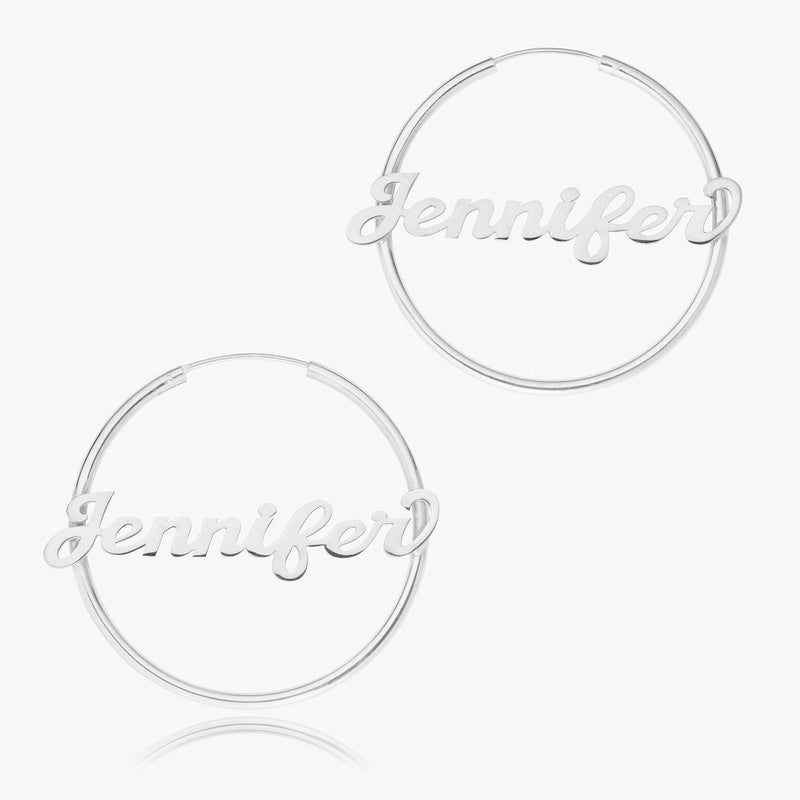 Hoop Name Earrings