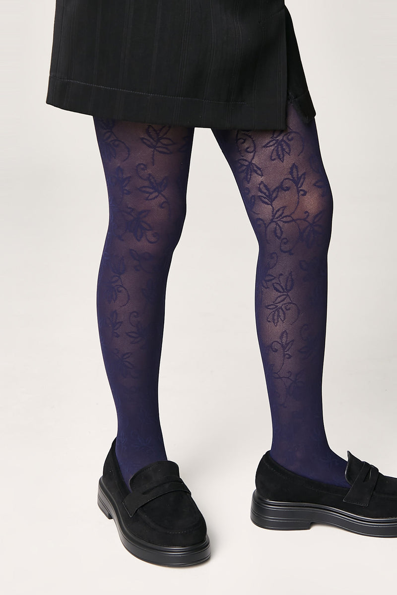 Conte Tights for girls Ketty 40 Den - Floral Pattern