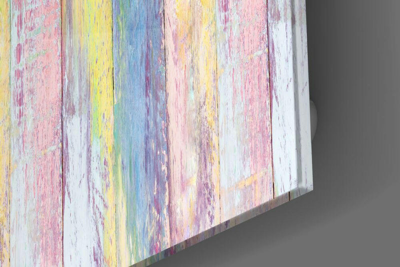 Wooden Patterned Glass Wall Art