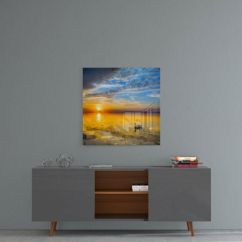 Sunset Glass Wall Art