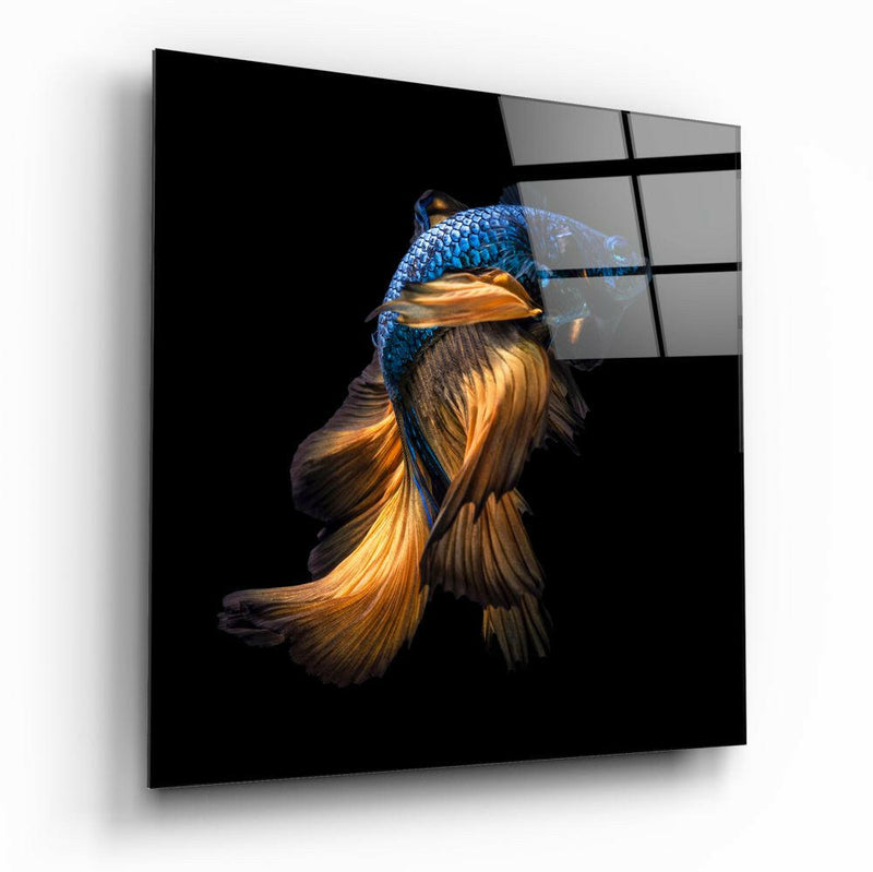 Betta Fish Glass Wall Art