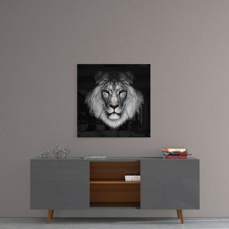 Lion Glass Wall Art
