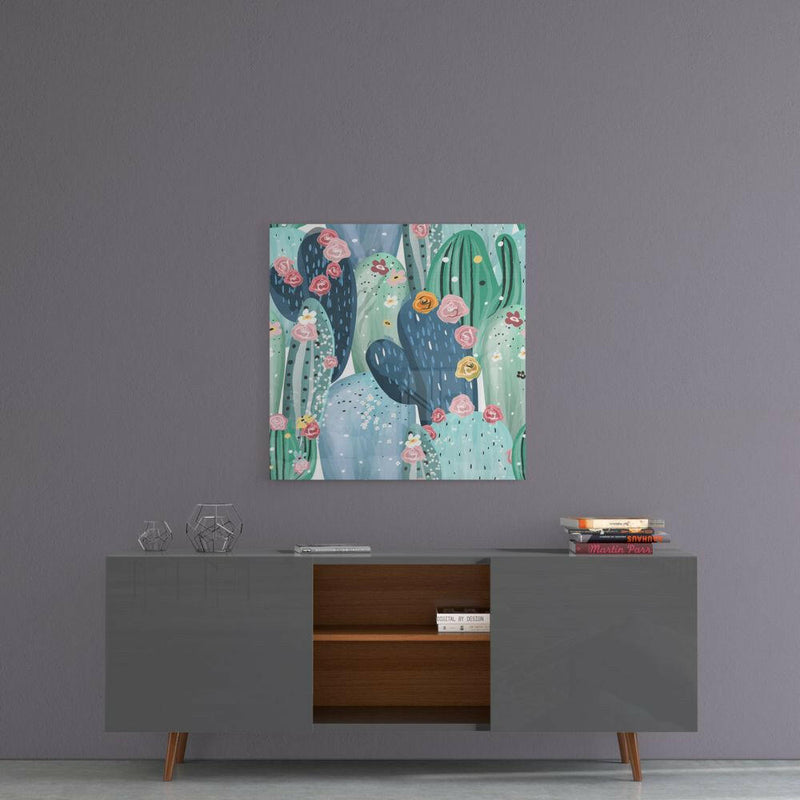 Cactus Glass Wall Art