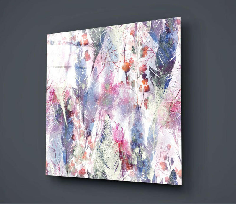 Feather Glass Wall Art