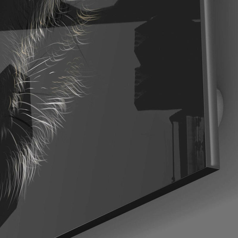 Eyes of the Wolf Glass Wall Art