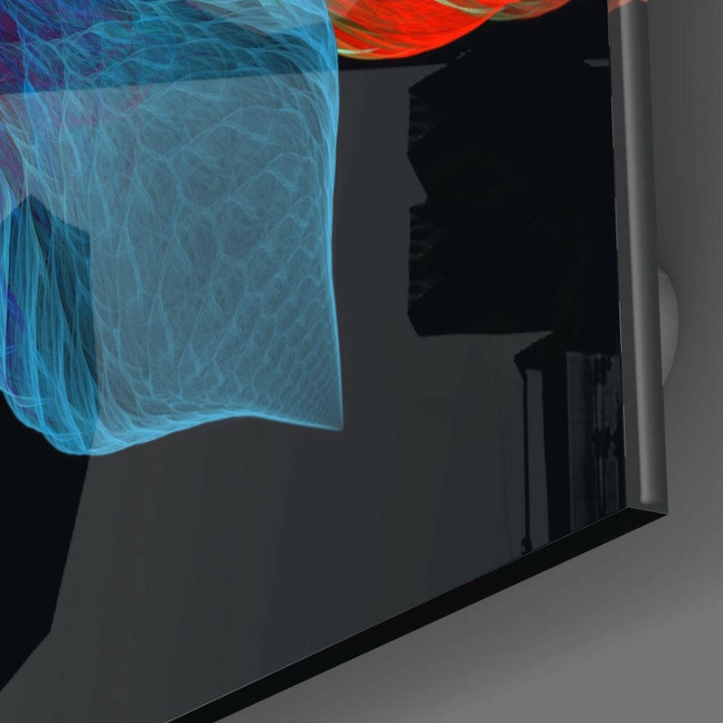 Colorful Leaves Flower Glass Wall Art