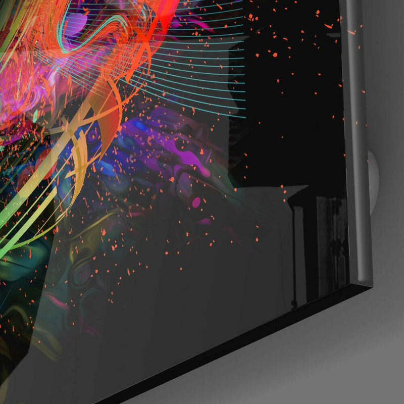 Machine Tiger Glass Wall Art