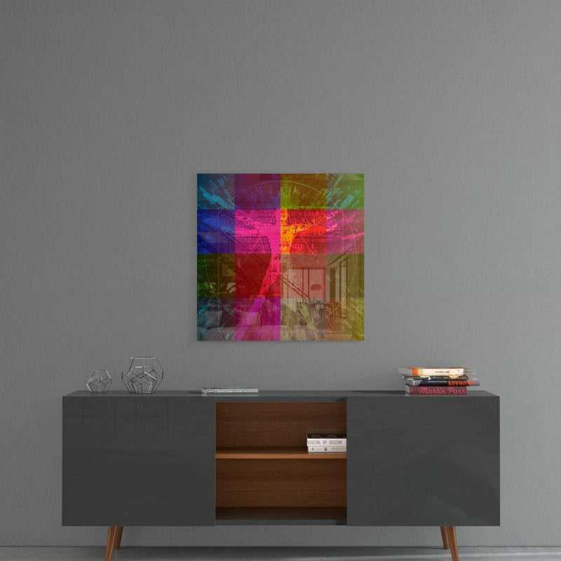 Da Vinci's Lines Glass Wall Art