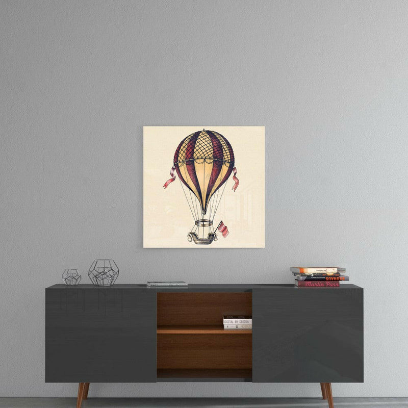 Balloon Journey Towards Freedom Glass Wall Art