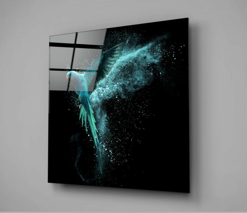 Luminous Wings Glass Wall Art