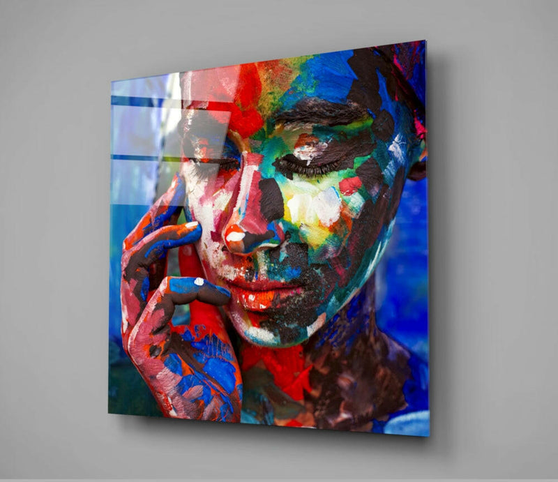 Colored Sadness Glass Wall Art