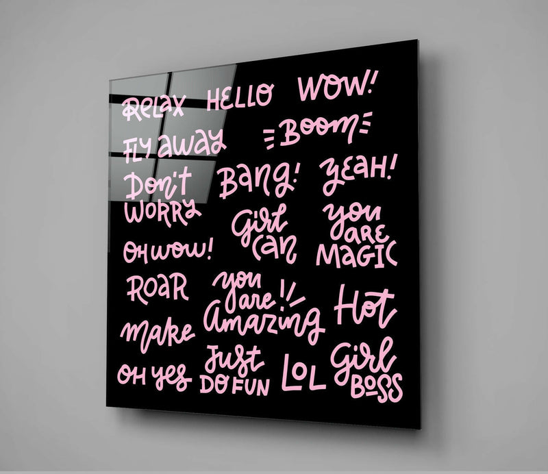 “Relax” Glass Wall Art