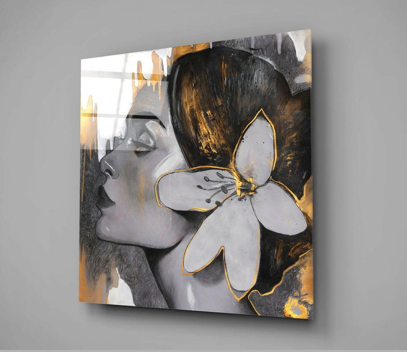 Flower Crown Glass Wall Art