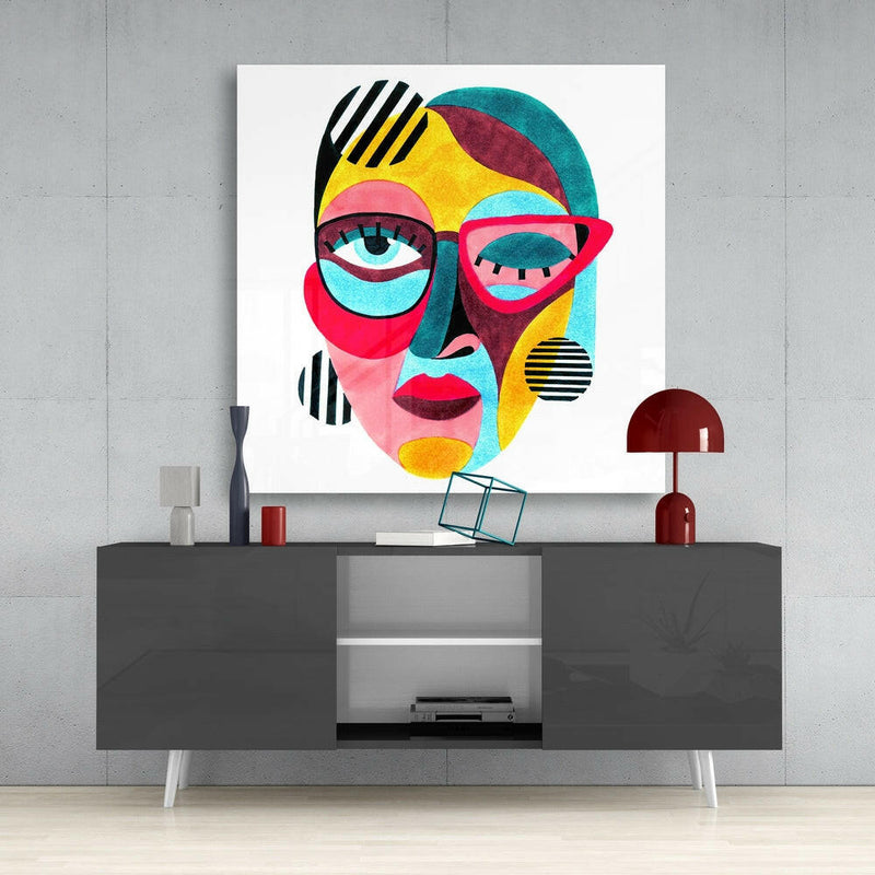 Abstract Glass Wall Art