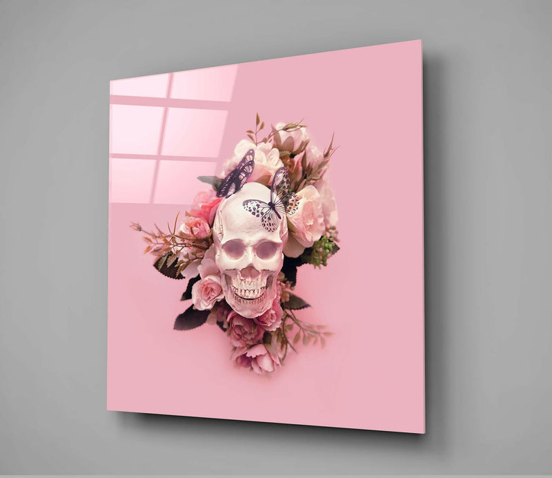 Flower Head Glass Wall Art