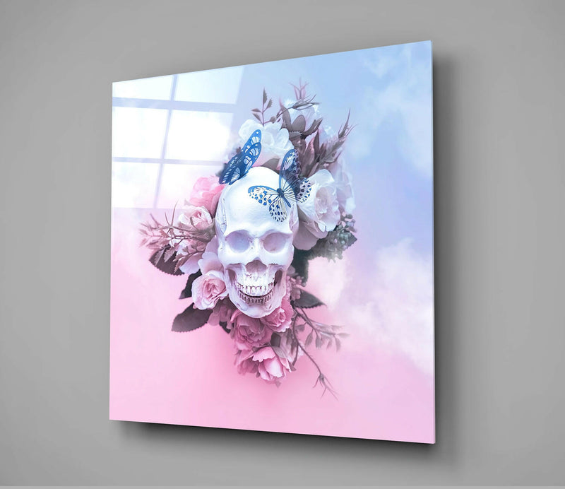 Flower Head Glass Wall Art