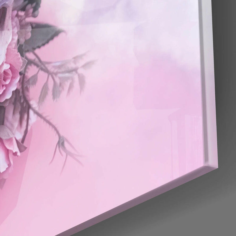 Flower Head Glass Wall Art