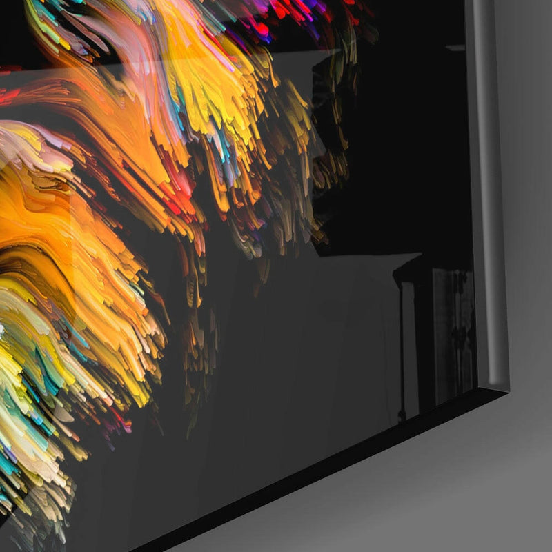 Blue Lion Glass Wall Art