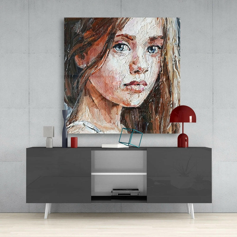 Girl Glass Wall Art