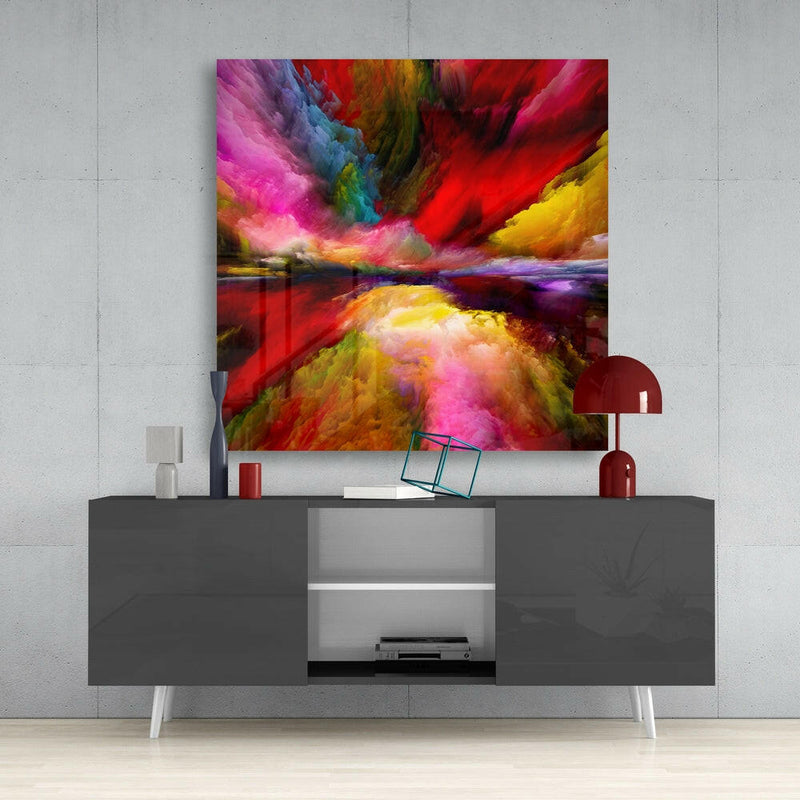 Color Explosion Glass Wall Art