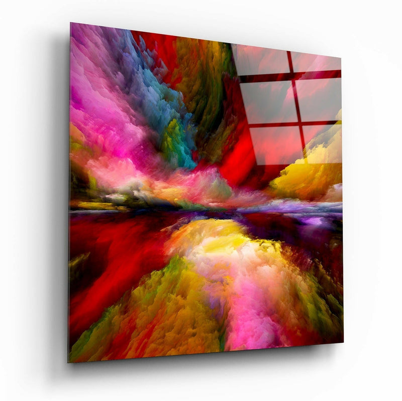 Color Explosion Glass Wall Art