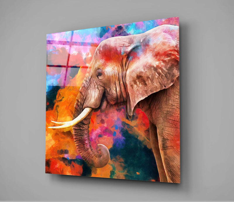 Elephant Glass Wall Art
