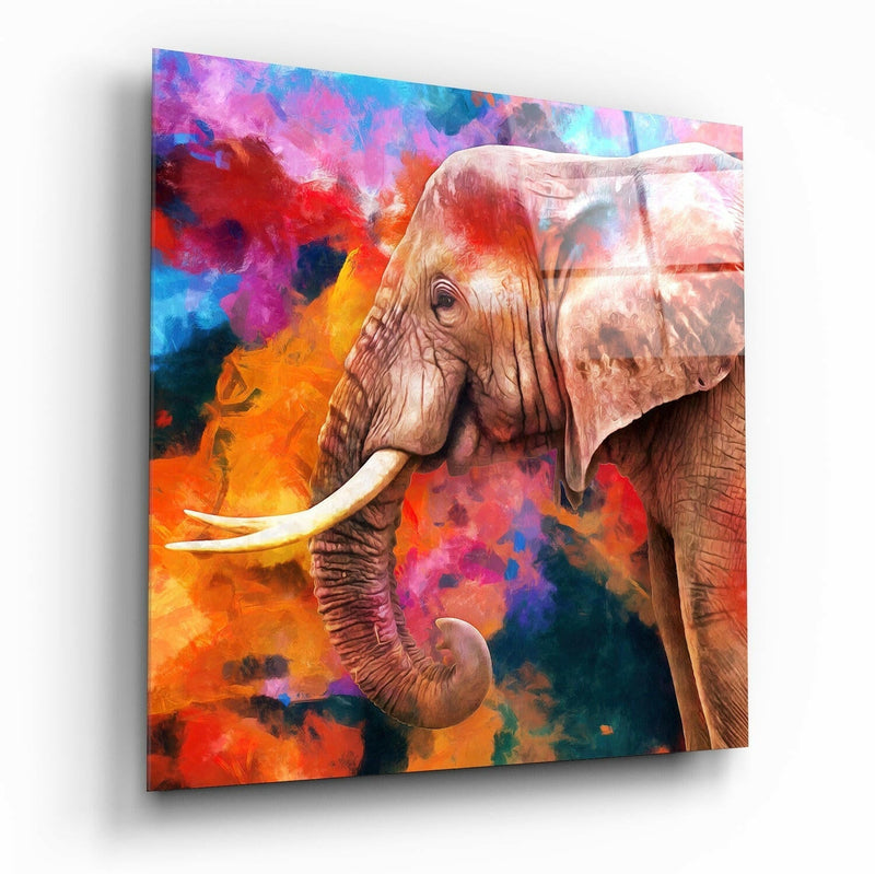 Elephant Glass Wall Art
