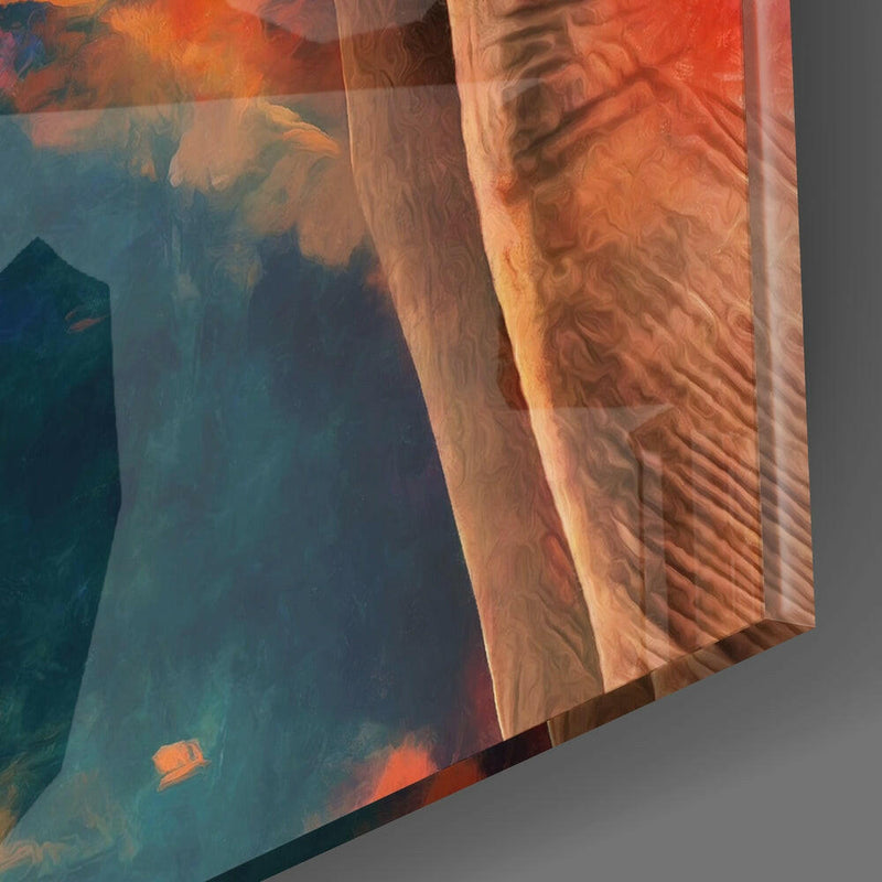 Elephant Glass Wall Art