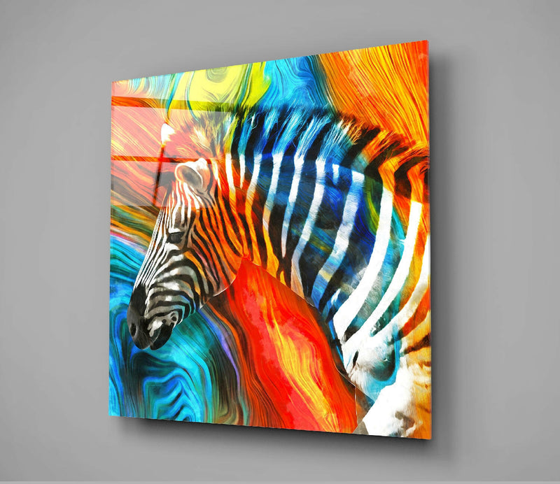 Zebra Glass Wall Art