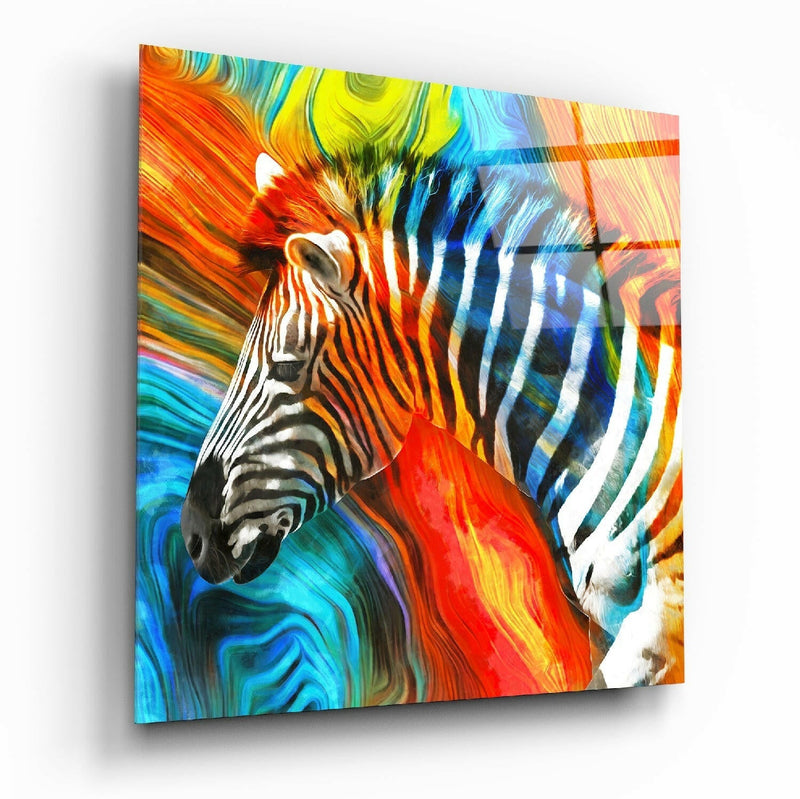 Zebra Glass Wall Art