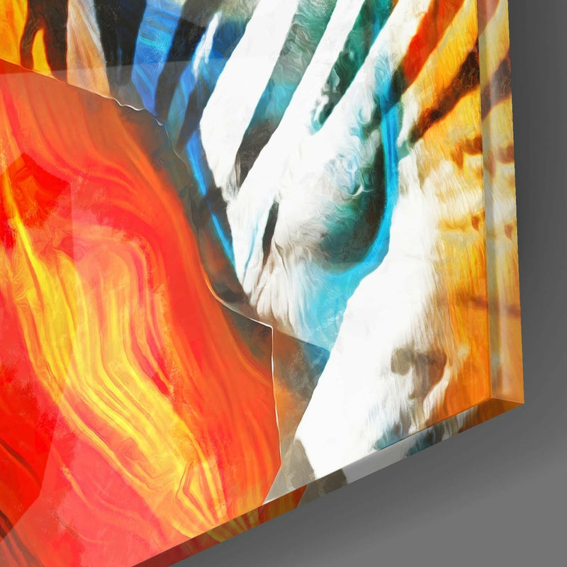 Zebra Glass Wall Art