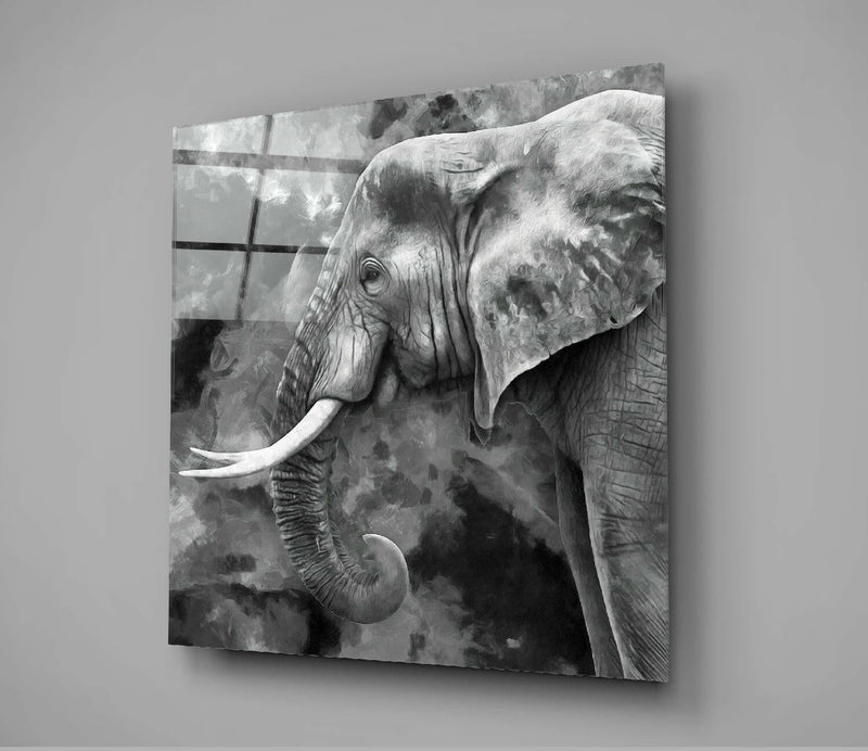 Elephant Glass Wall Art