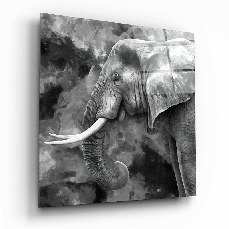 Elephant Glass Wall Art