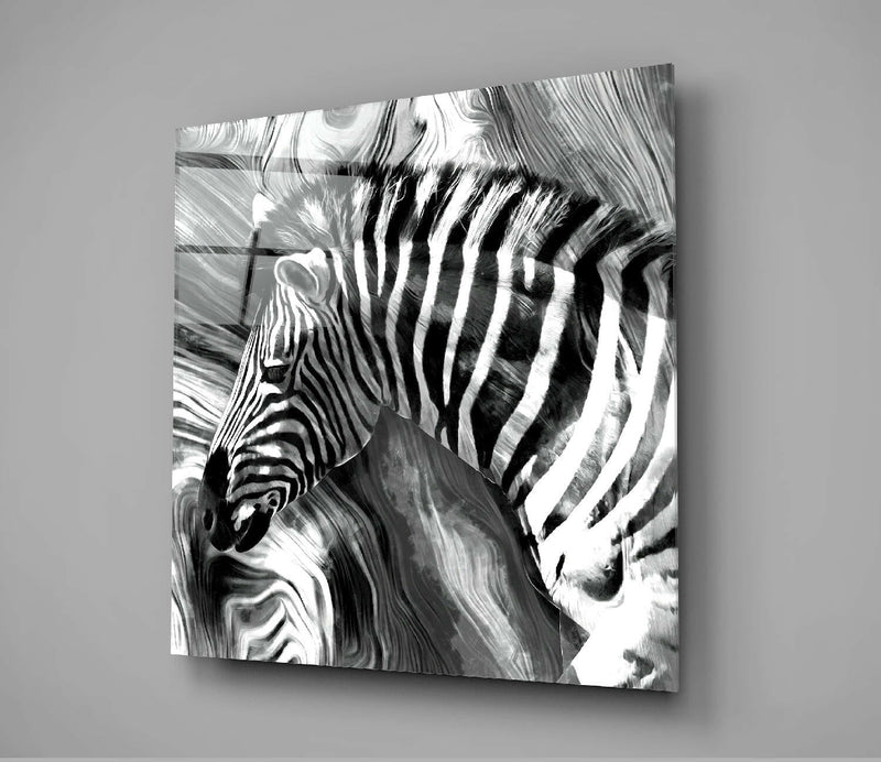 Zebra Glass Wall Art