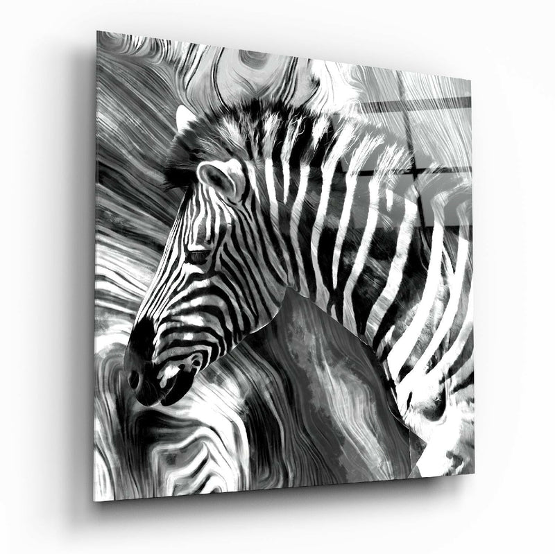 Zebra Glass Wall Art
