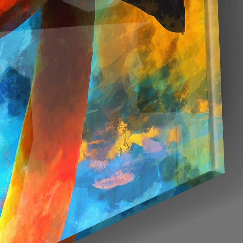 Flamingos Glass Wall Art