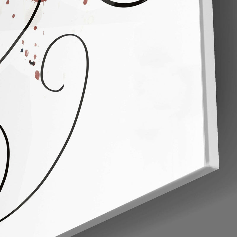 Face of Lines Glass Wall Art