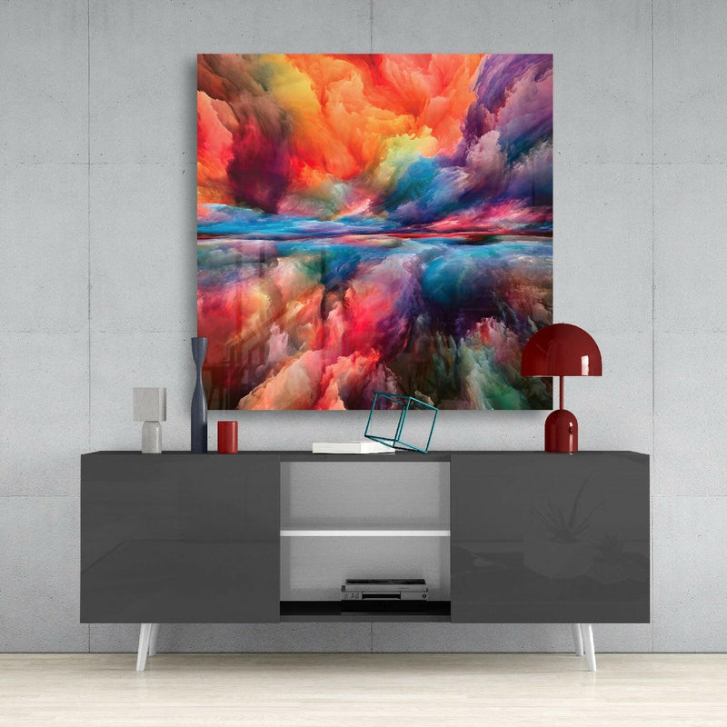 Color Explosion Glass Wall Art